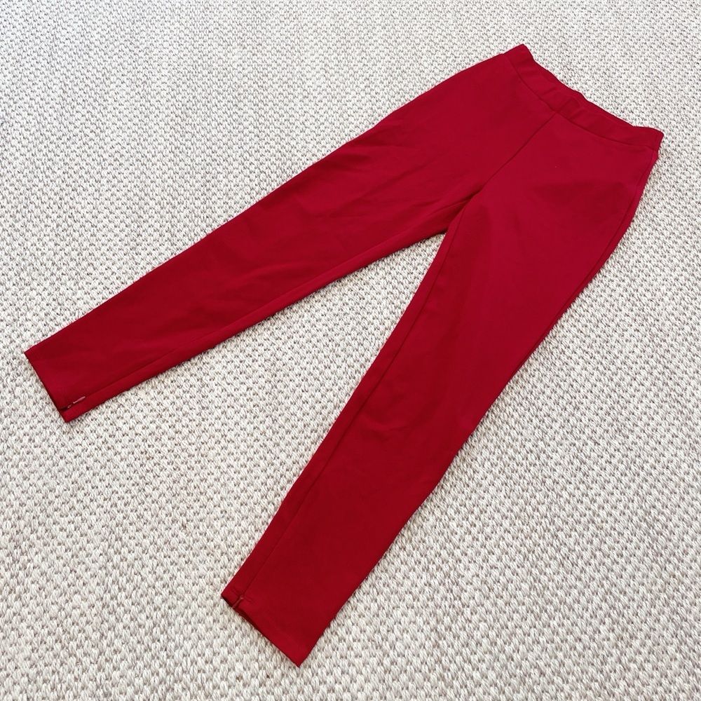 NWT Dress the Population Women's Red Classic Ponte Legging Small S - Picture 2 of 10